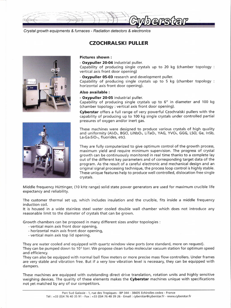 Crystal Growth Pullers | PDF