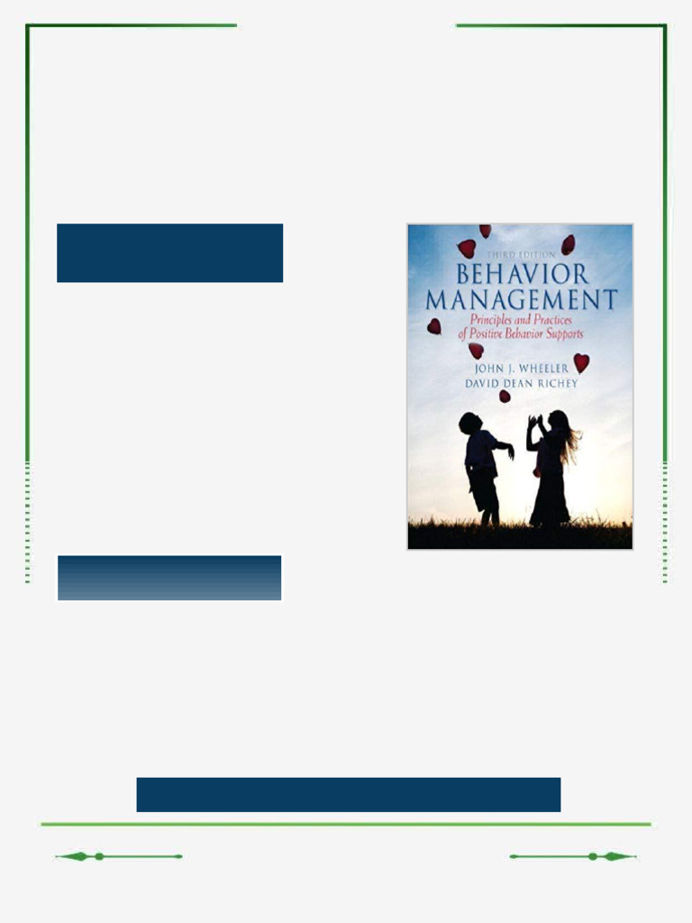 (eTextbook PDF) for Behavior Management Principlesand Practices of ...