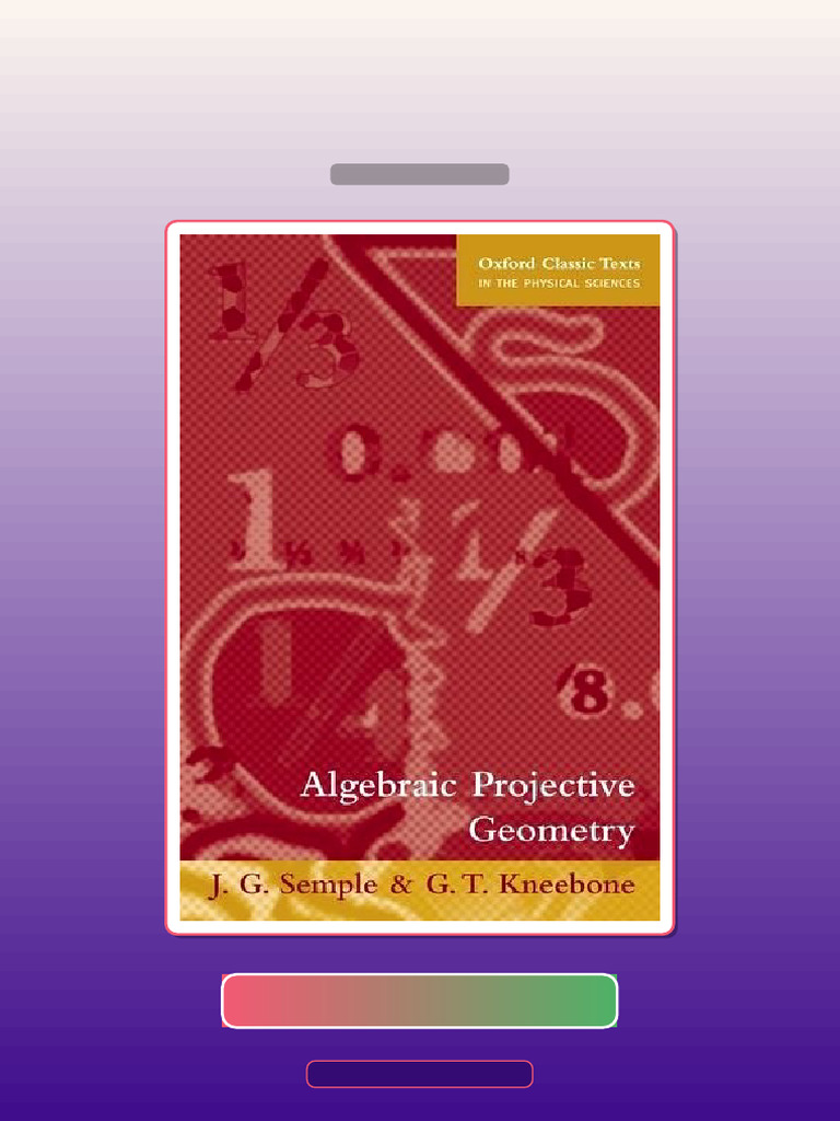 Test Bank for Algebraic Projective Geometry | PDF | Multiple Choice