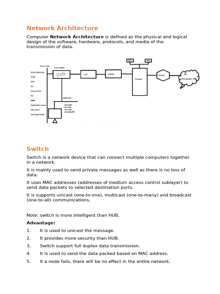 Network Architecture & Devices | PDF | Firewall (Computing) | Computer ...