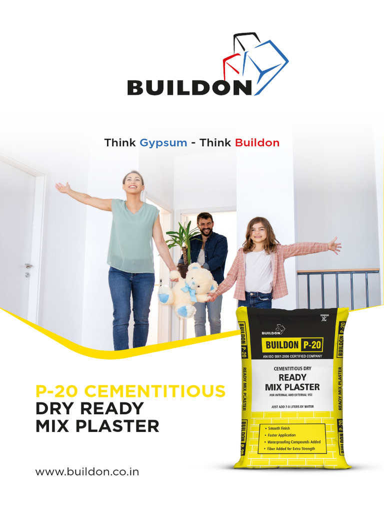 Buildon P 20 Cementitious Dry Ready Mix Plaster Catalogue | PDF ...