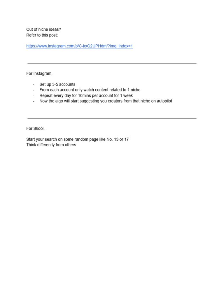 Niche Content Discovery Strategies | PDF