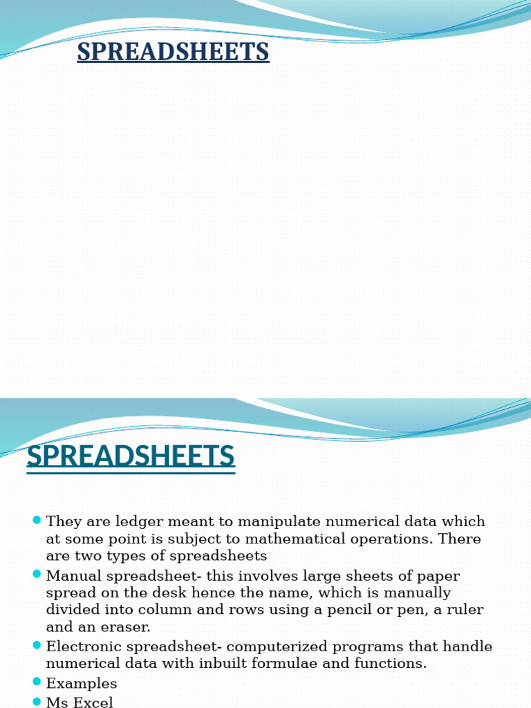 Spreedsheet Notes | PDF | Spreadsheet | Microsoft Excel