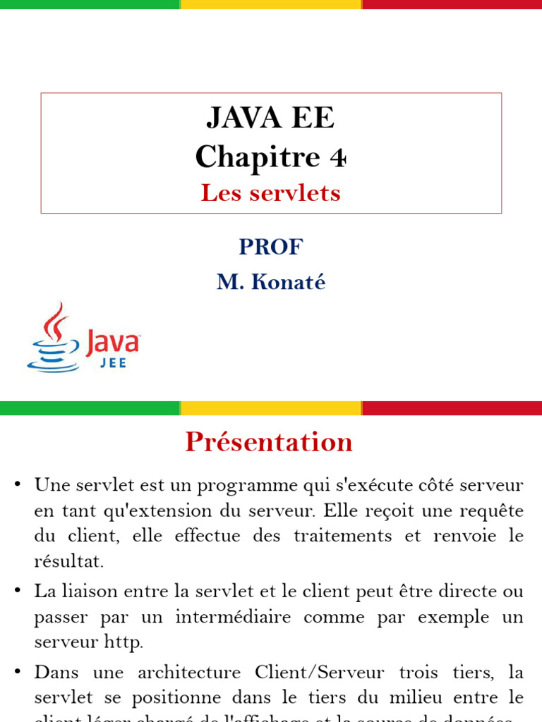 Introduction aux Servlets en Java EE | PDF | Java (Langage de ...