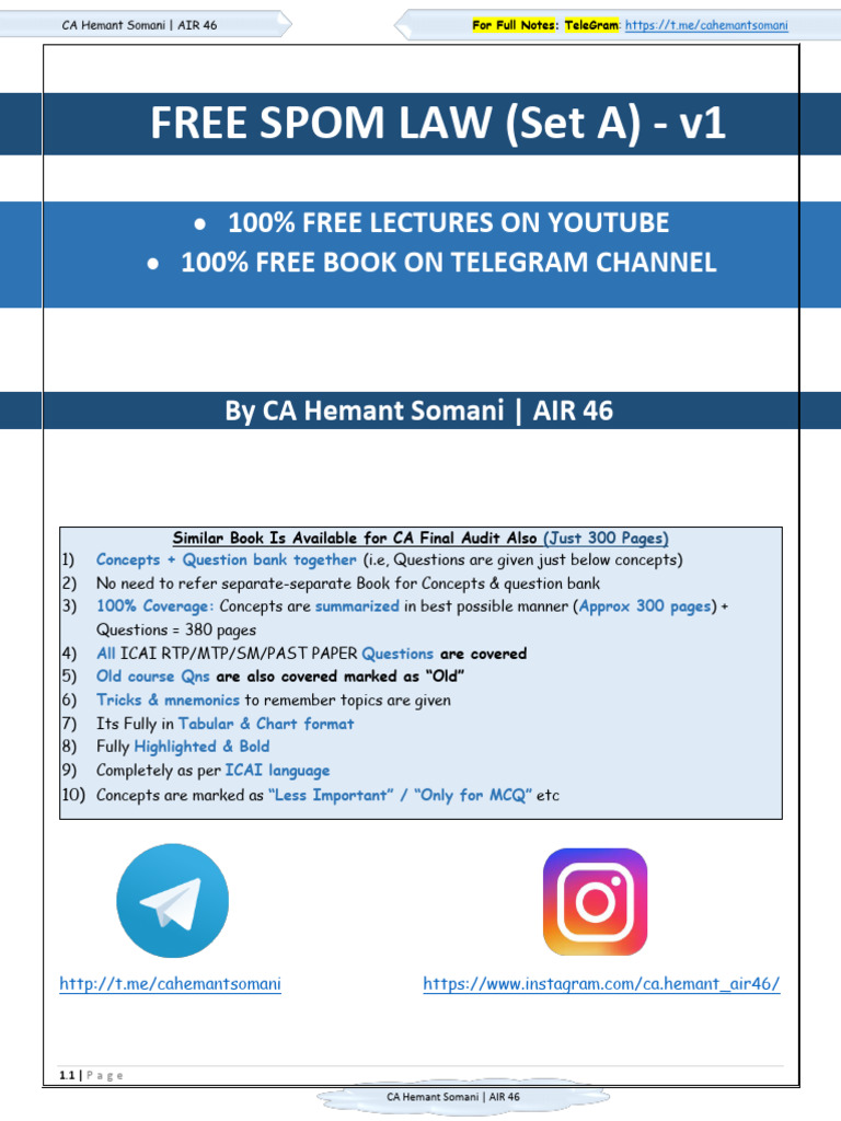 Comprehensive CA Law Guide by AIR 46 | PDF | Insolvency | Securities ...