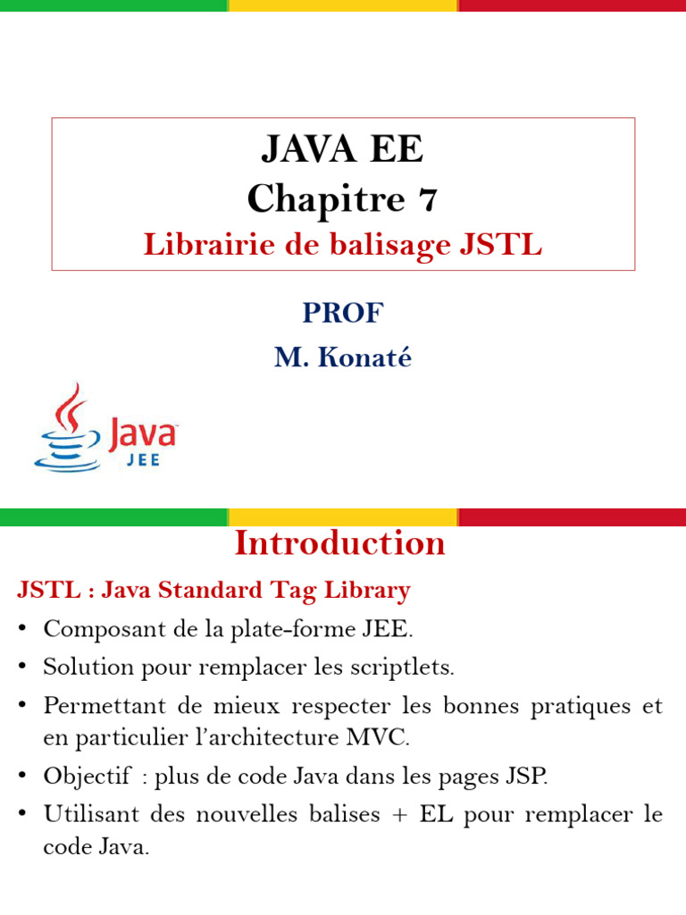Introduction à la librairie JSTL en Java EE | PDF | Langage de balisage ...