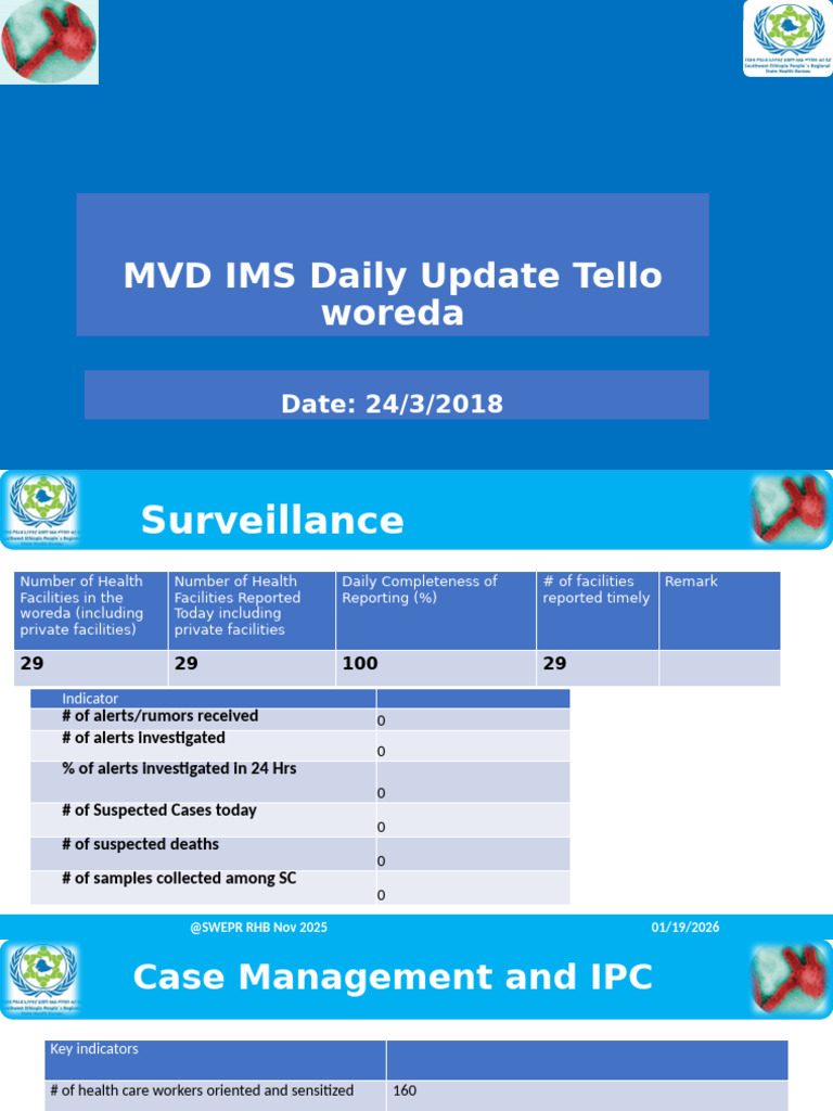 MVD IMS Daily Health Update Report | PDF | Public Health | Medicine