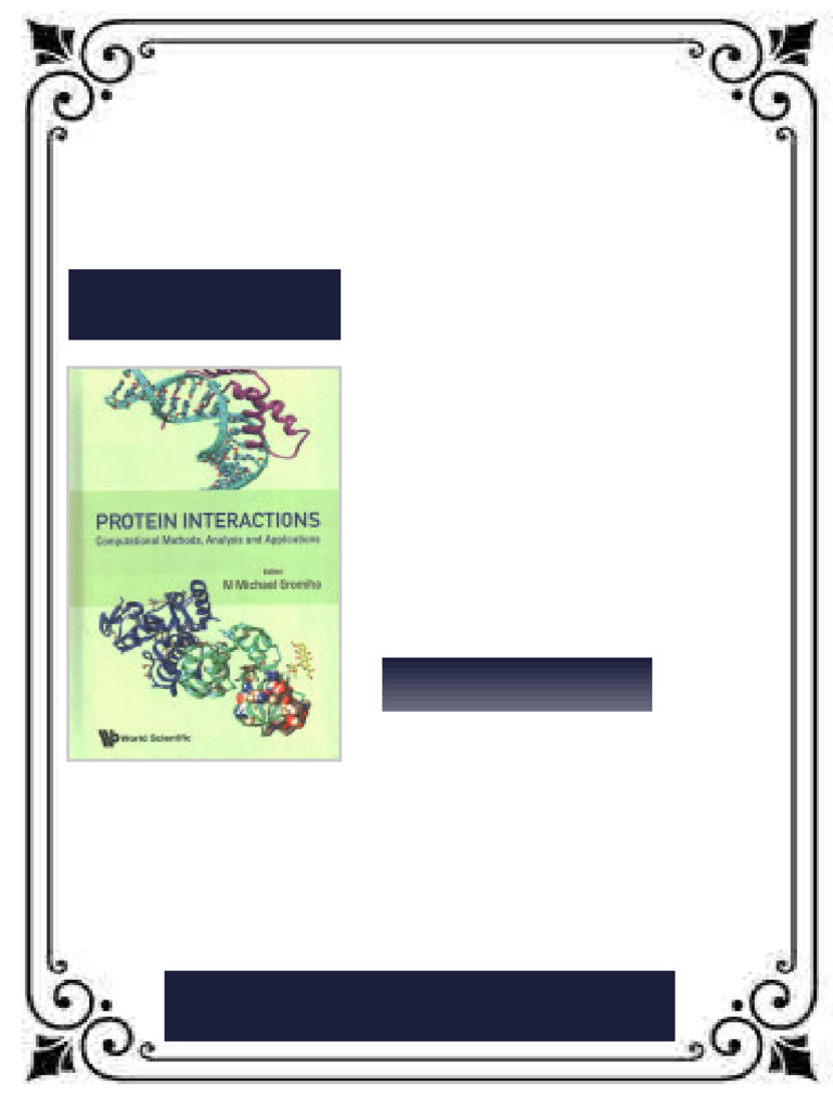 Protein Interactions Computational Methods Analysis and Applications M ...