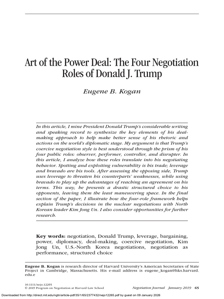 Nejo 12265 | PDF | Negotiation | North Korea