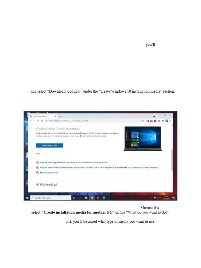 Windows 10 Installation Guide & UNIX Commands | PDF | Windows 10 ...