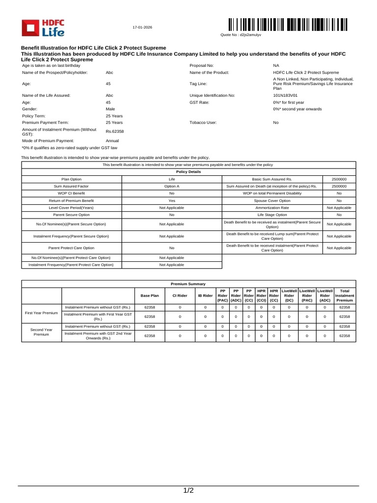 Illustration (17) 1 | PDF | Insurance | Life Insurance