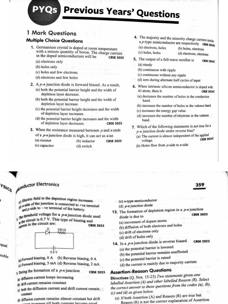 Semiconductor Pyq | PDF