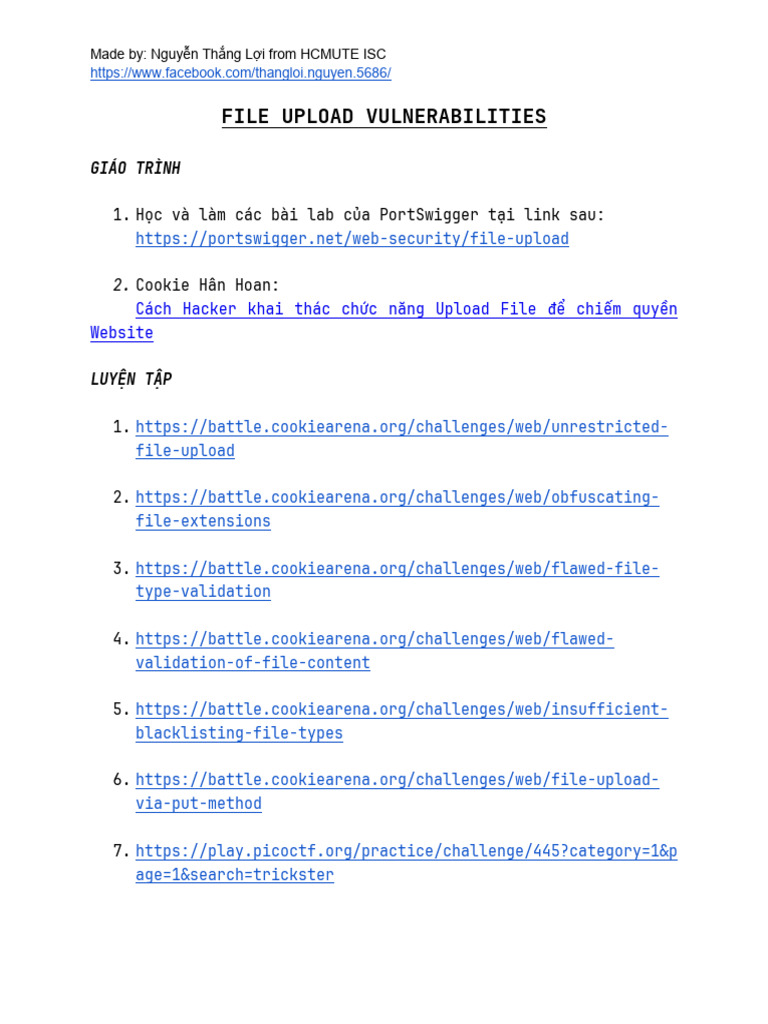 File Upload Vulnerabilities Guide | PDF | Chess Theory | Computer Security