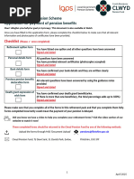 NHS Pension AW8P Benefits Claim Form | PDF | Pension | Retirement