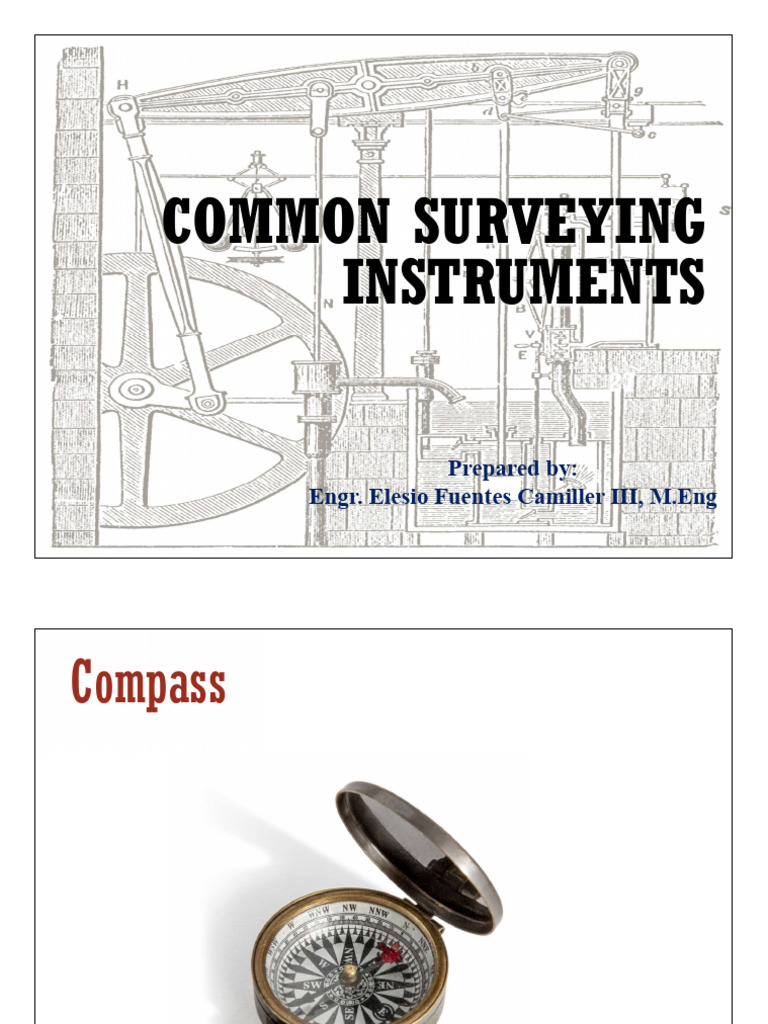 Essential Surveying Instruments Guide | PDF | Surveying | Measuring ...
