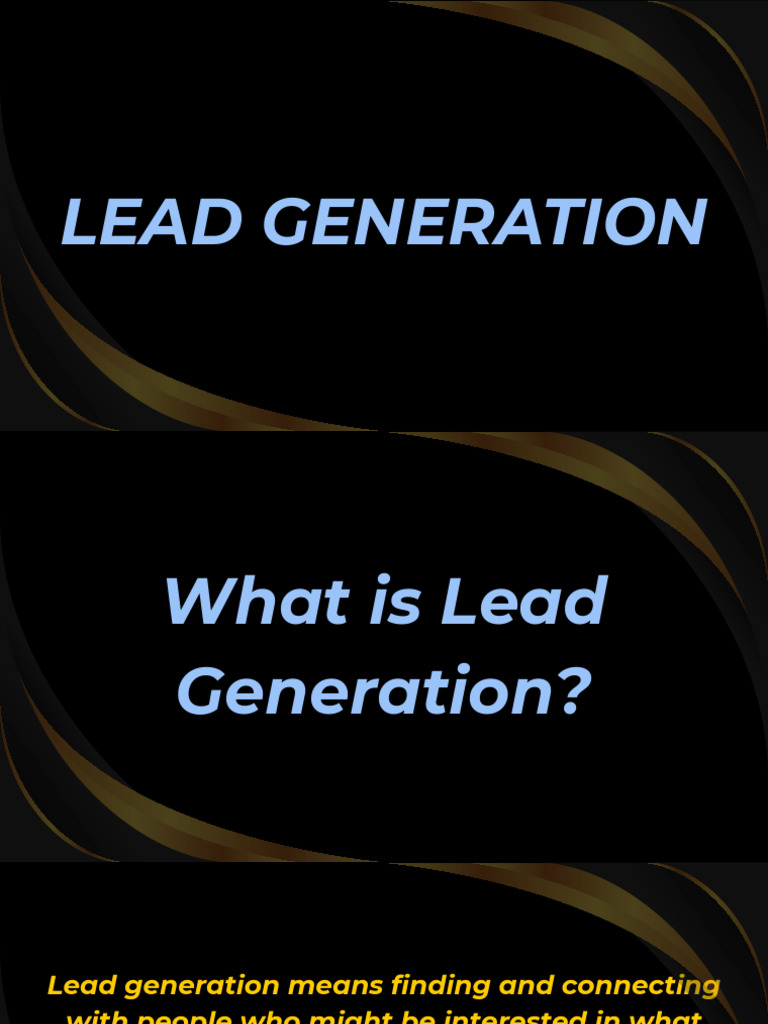 SMM Day 3 Slides (Lead Generation) | PDF | Digital Marketing | Computing