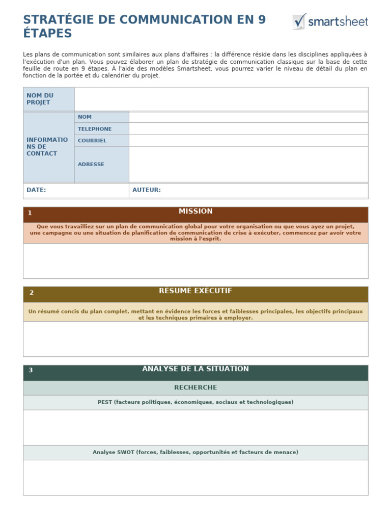 Stratégie de communication en 9 étapes | PDF | Promotion (marketing ...