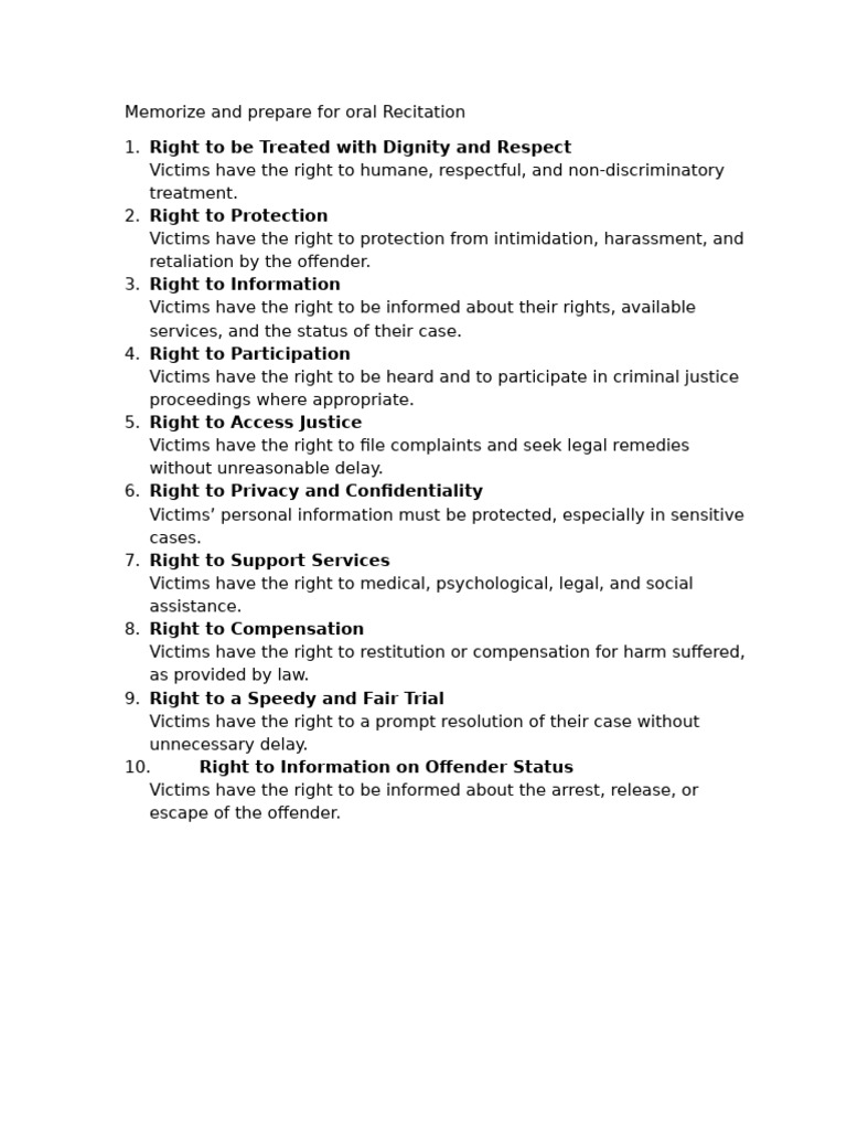 Victims' Rights in Criminal Justice | PDF