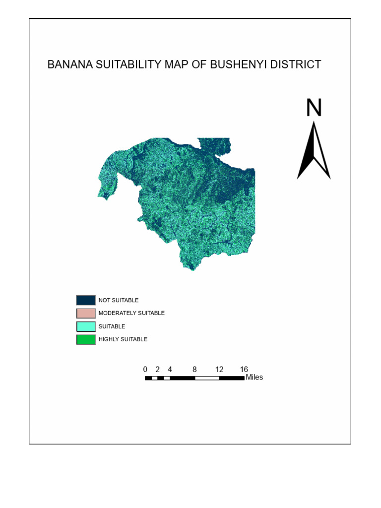 Bushenyi District Banana Suitability Map | PDF