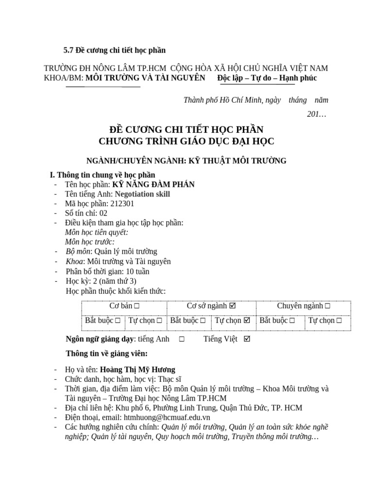 212301-K Năng Đàm Phán - KTMT | PDF