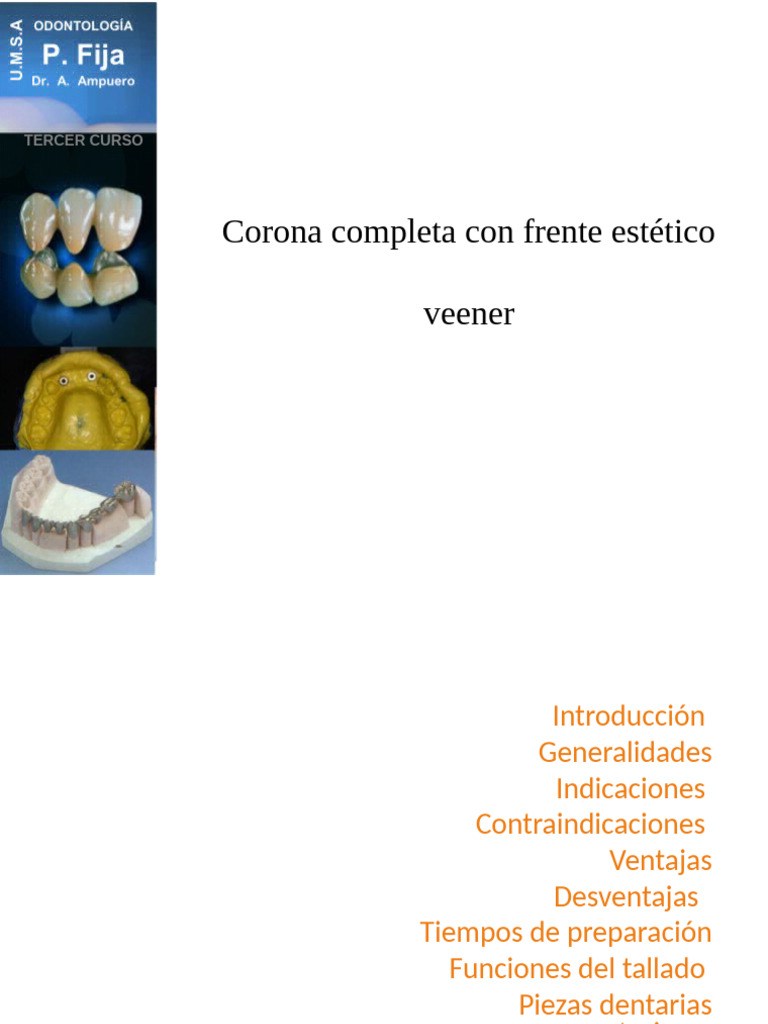 Coronas venner odontología | PDF | Diente | Odontología