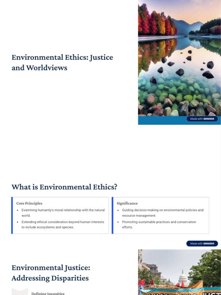 Environmental Ethics Justice and Worldviews | PDF | Sustainability ...