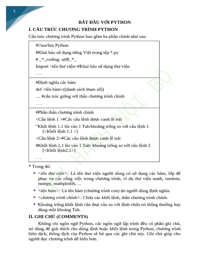 Buoi 1 Python Coban | PDF