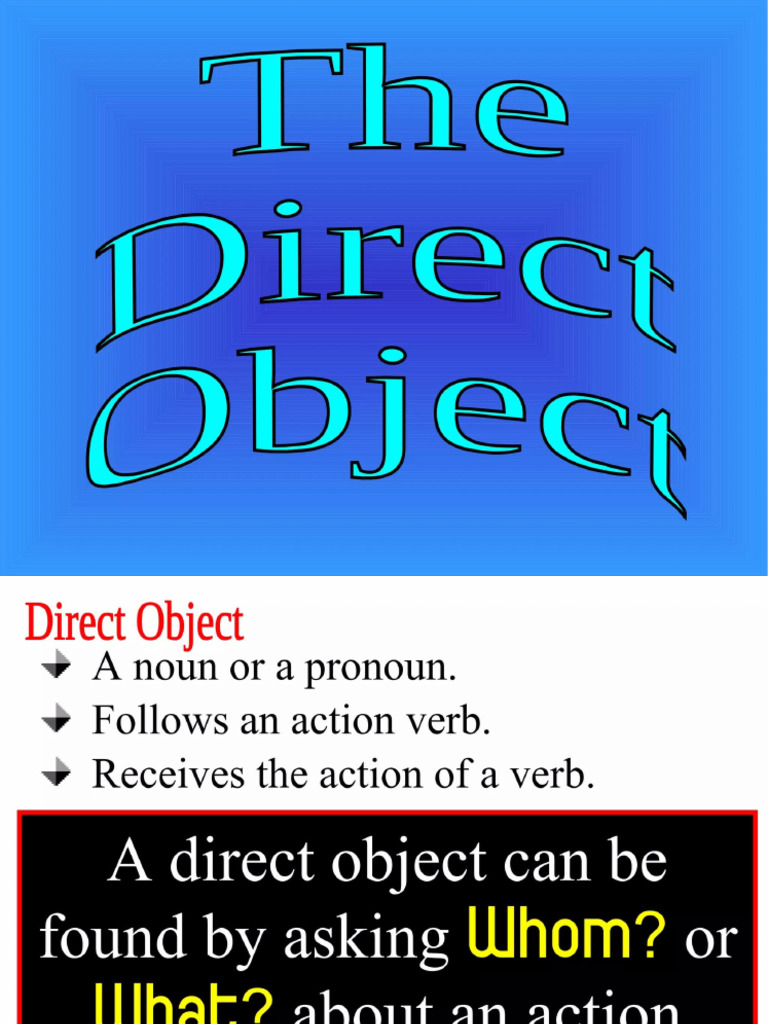 Direct Indirect-Objects | PDF