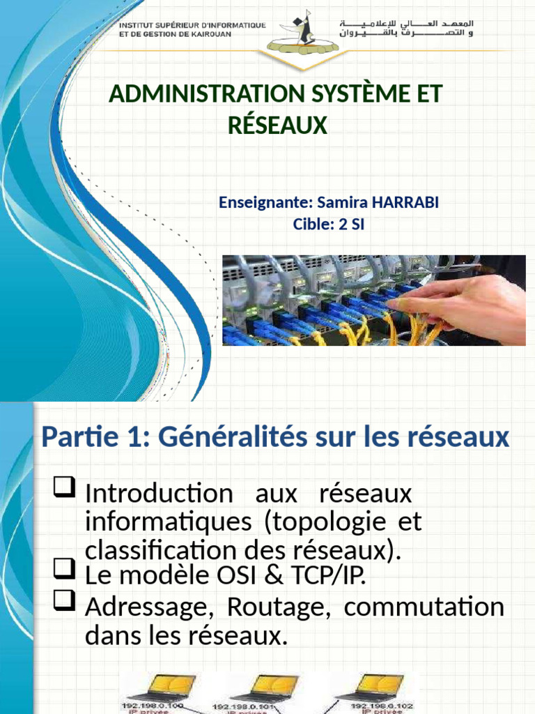 Administration Systèmes et Réseaux | PDF | Adresse IP | Réseau informatique
