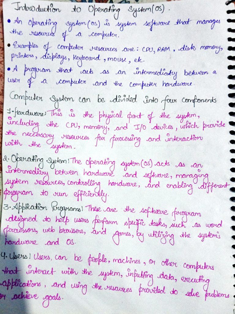 Operating System Hand Writtent | PDF