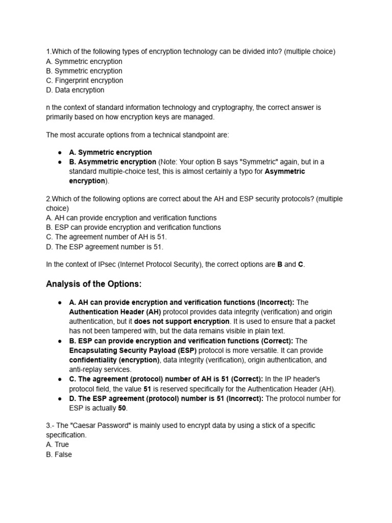 Encryption Technologies and Protocols Explained | PDF | Public Key ...