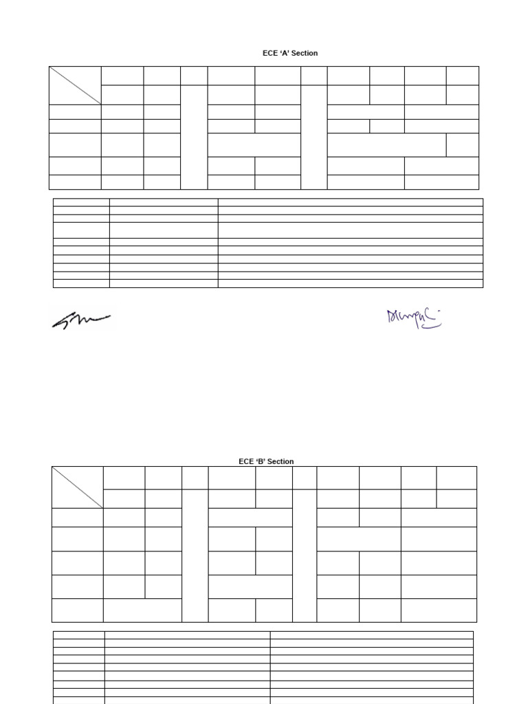 ECE Time Table 2025-26 Even Semester | PDF | Electronic Engineering ...