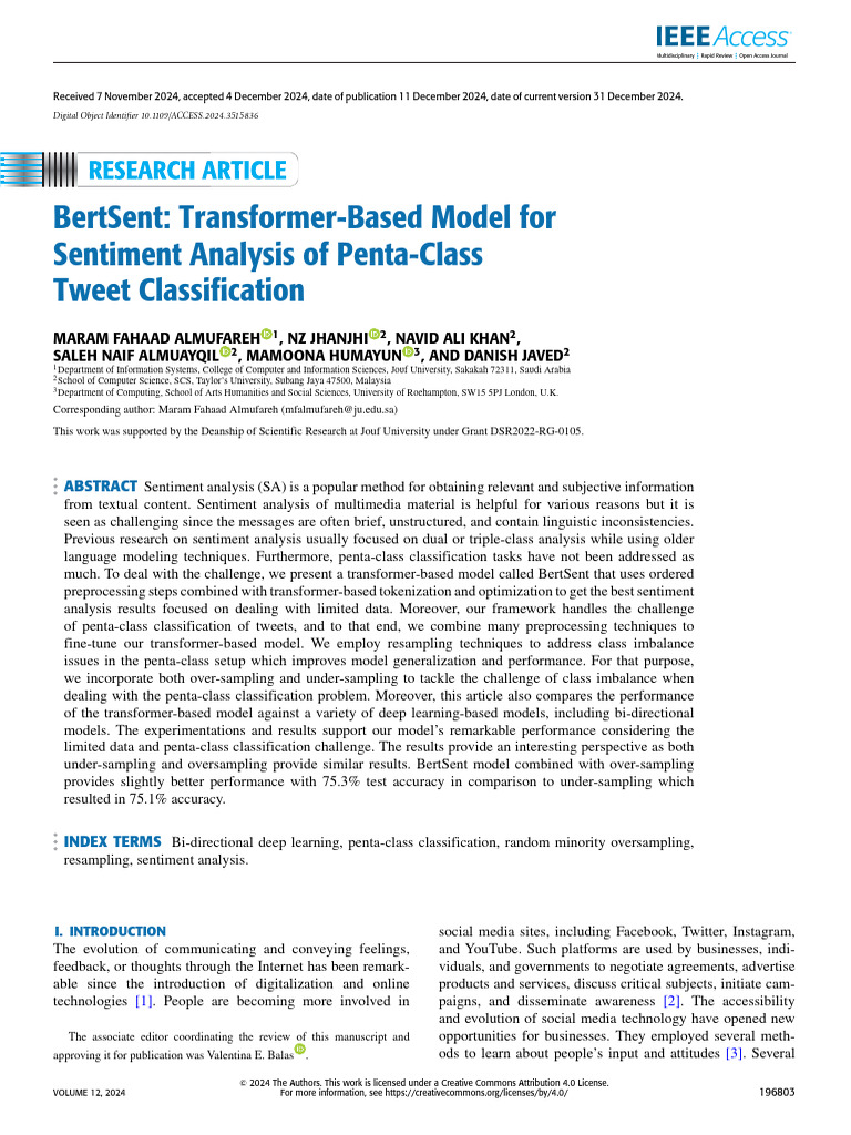 BertSent: Penta-Class Sentiment Analysis | PDF | Deep Learning ...