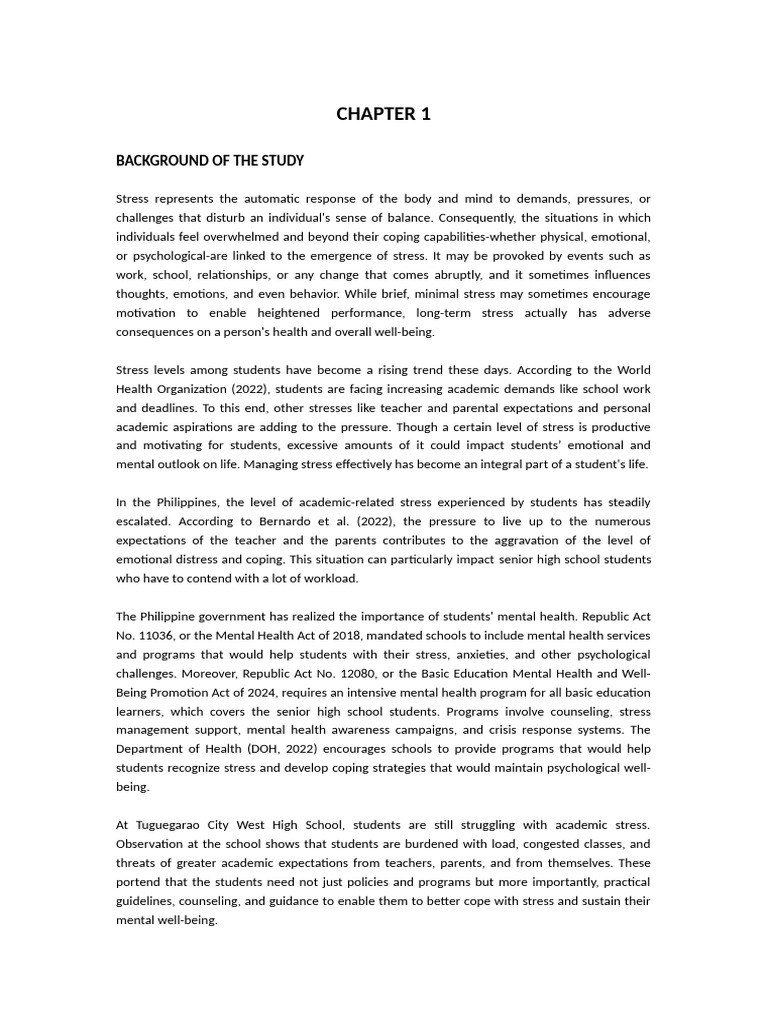 Academic Stress and Coping in Students | PDF | Mental Health | Stress ...