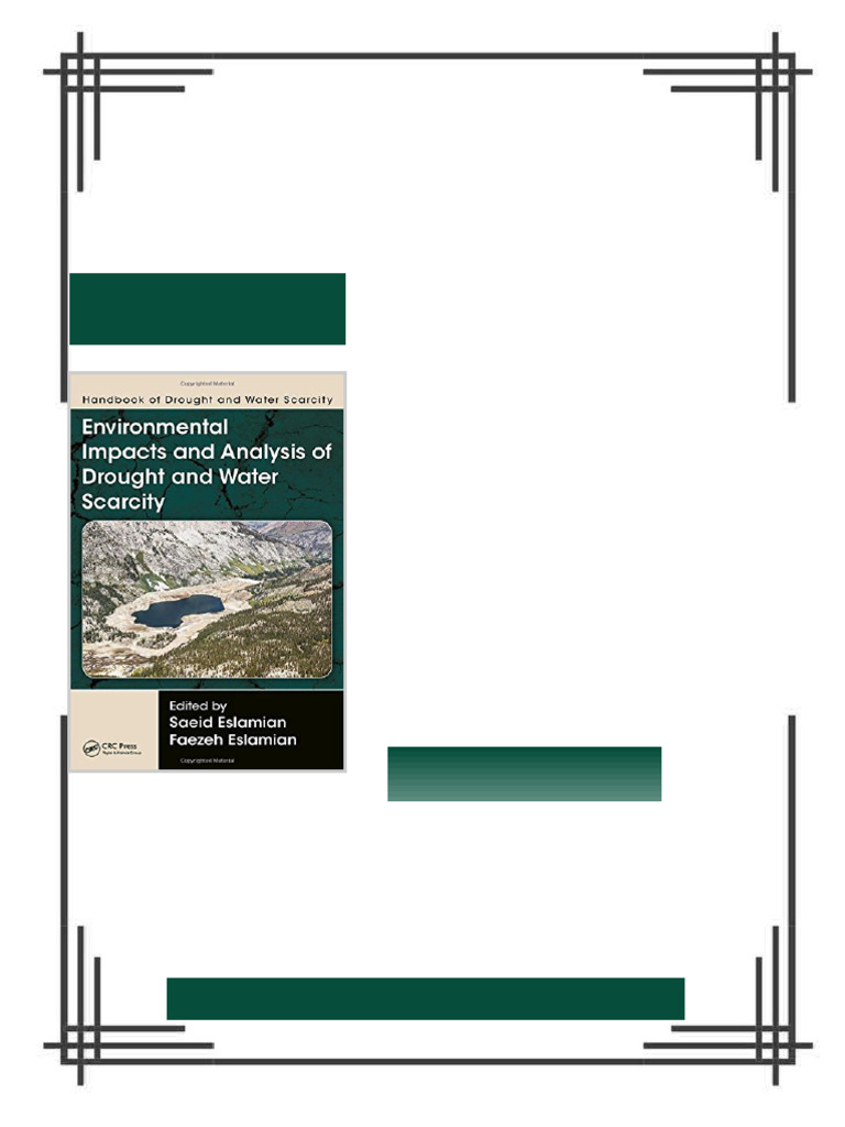 Handbook of Drought and Water Scarcity: Environmental Impacts and ...