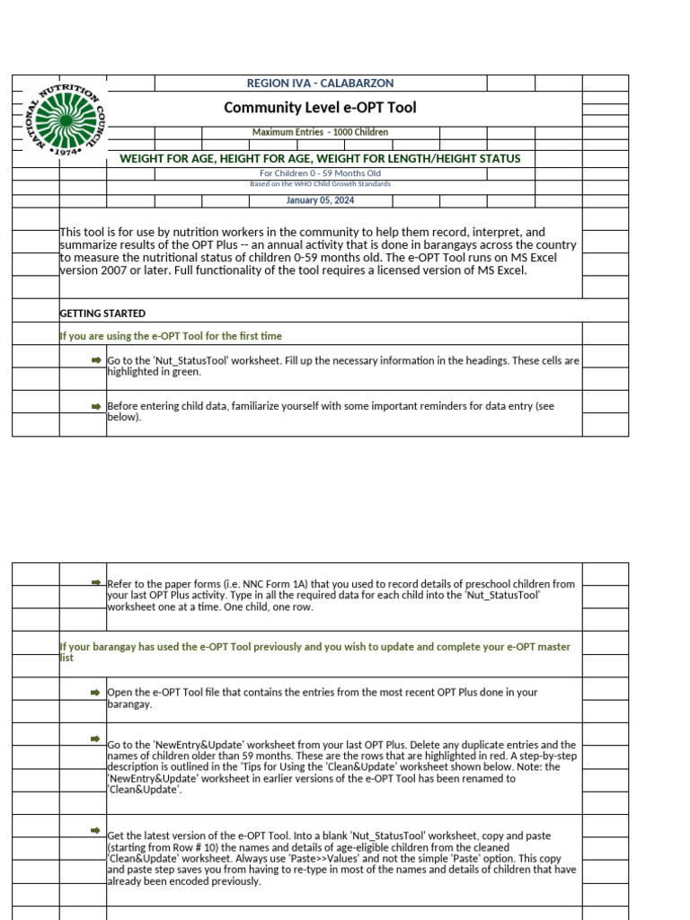 e-OPT Tool for Child Nutrition Tracking | PDF | Obesity