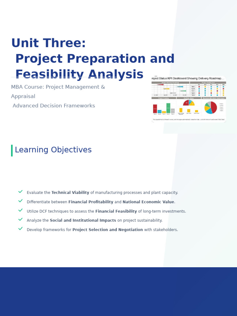 Project Feasibility Analysis Guide | PDF | Net Present Value ...