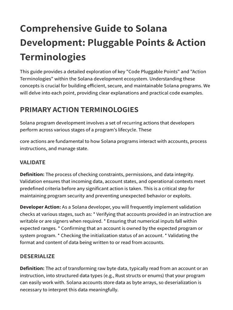 Solana Pluggable Points Guide | PDF | Personal Digital Assistant | Access  Control