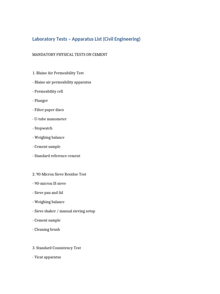 Civil Engineering Lab Tests Apparatus | PDF | Strength Of Materials ...