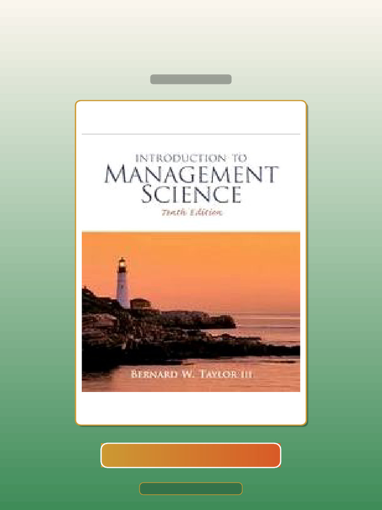 Test Bank for Introduction to Management Science Taylor 10th Edition ...