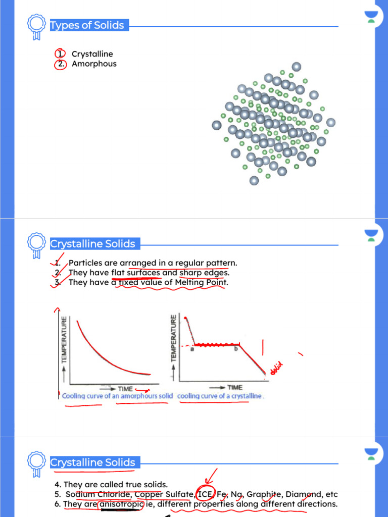 Types and Properties of Solids | PDF | Crystal Structure | Solid