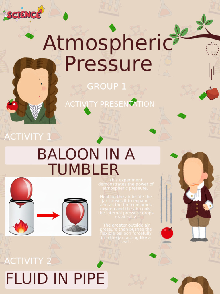 Atmospheric Pressure Experiments Guide | PDF | Pressure | Balloon