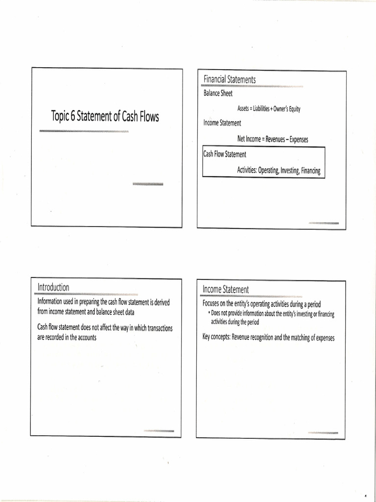 Understanding Cash Flow Statements | PDF | Cash Flow Statement | Equity ...