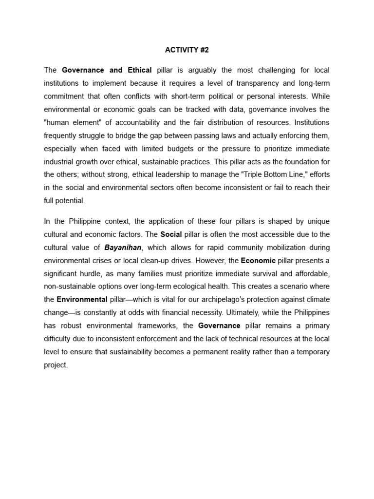 Governance Challenges in Philippine Sustainability | PDF