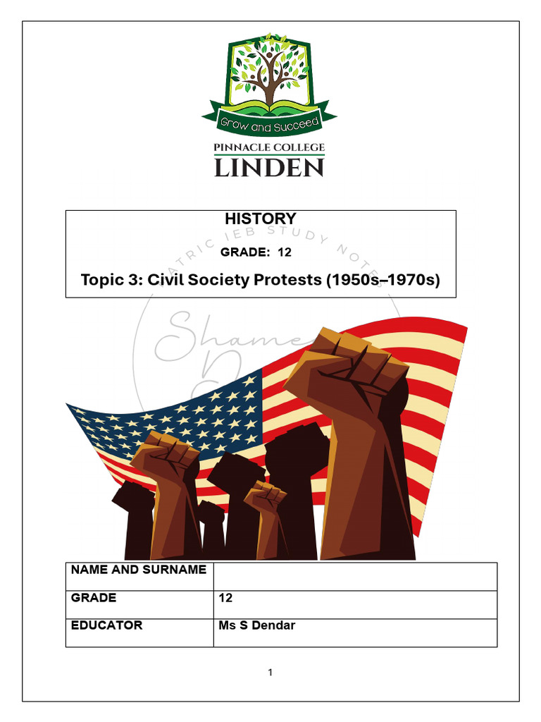 Topic 3 Civil Rights | PDF | Black Panther Party | Martin Luther King Jr.