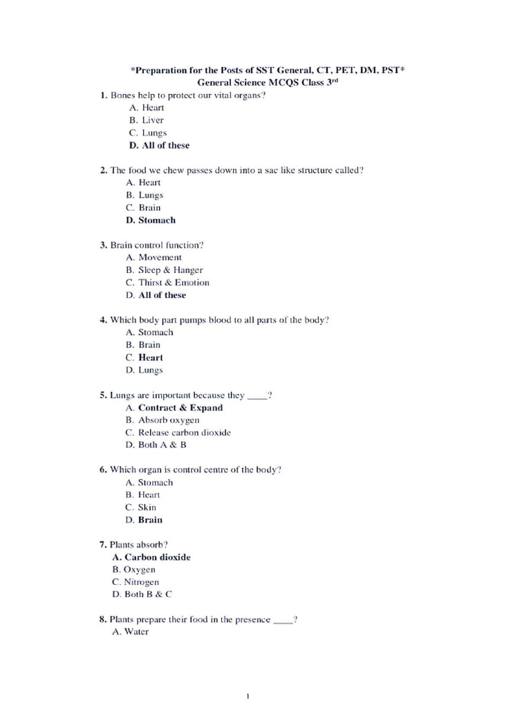 Science Mcqs | PDF