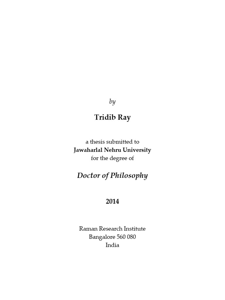 Tridib Thesis (2) | PDF | Molecules | Photon