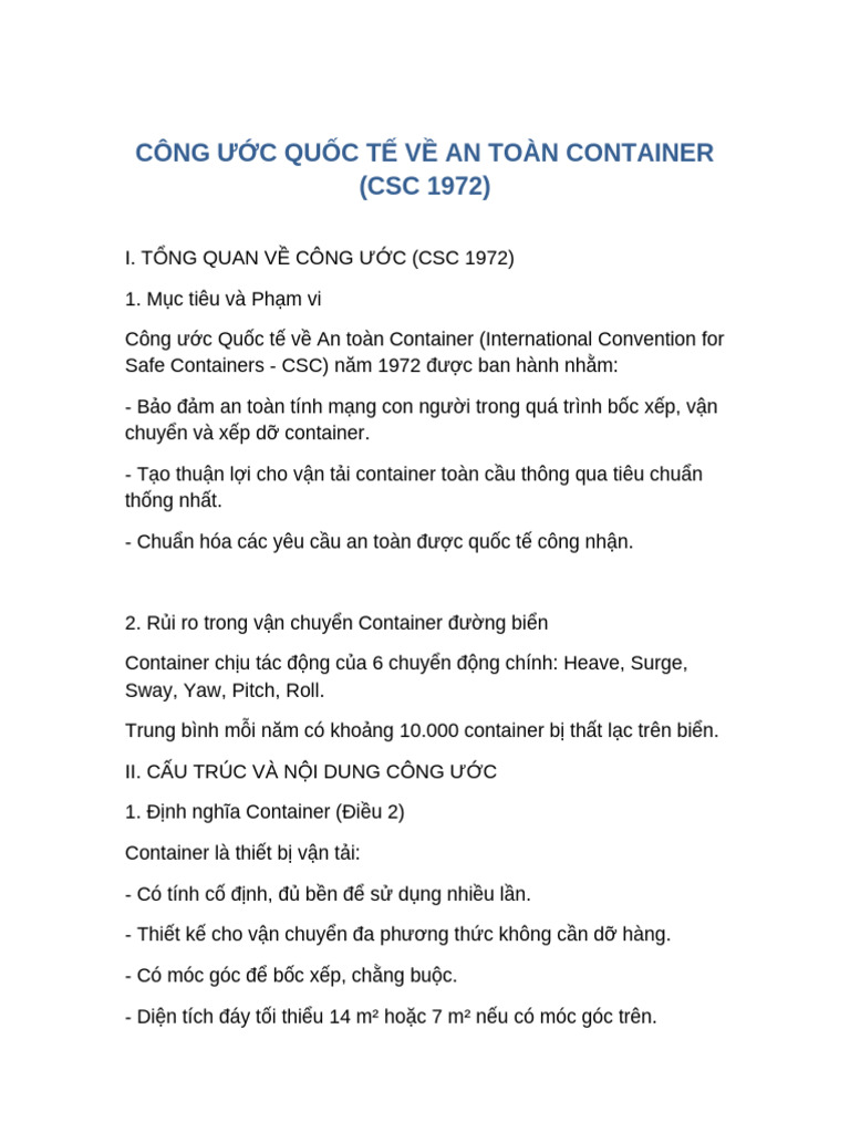 Cong Uoc An Toan Container CSC 1972 | PDF
