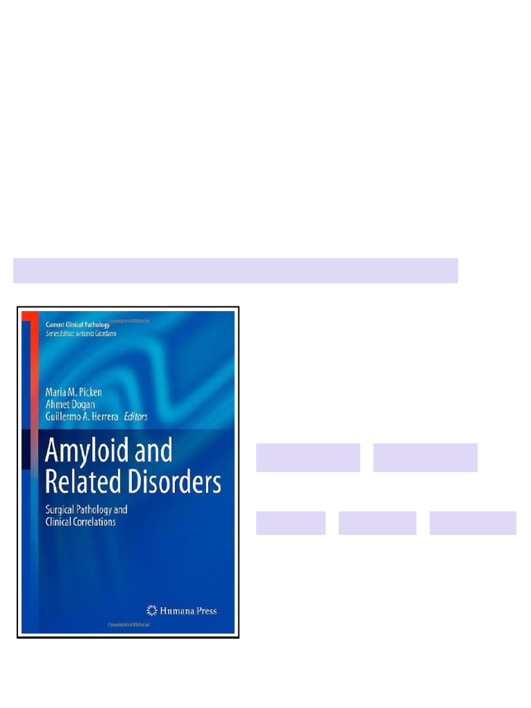 (Ebook) Amyloid and Related Disorders: Surgical Pathology and Clinical ...