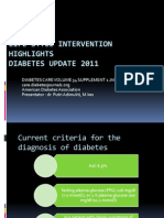 Primary Prevention of Diabetes Update 2011